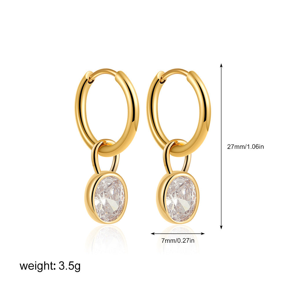 Caelia™ | Gold & Crystal Drop Earrings