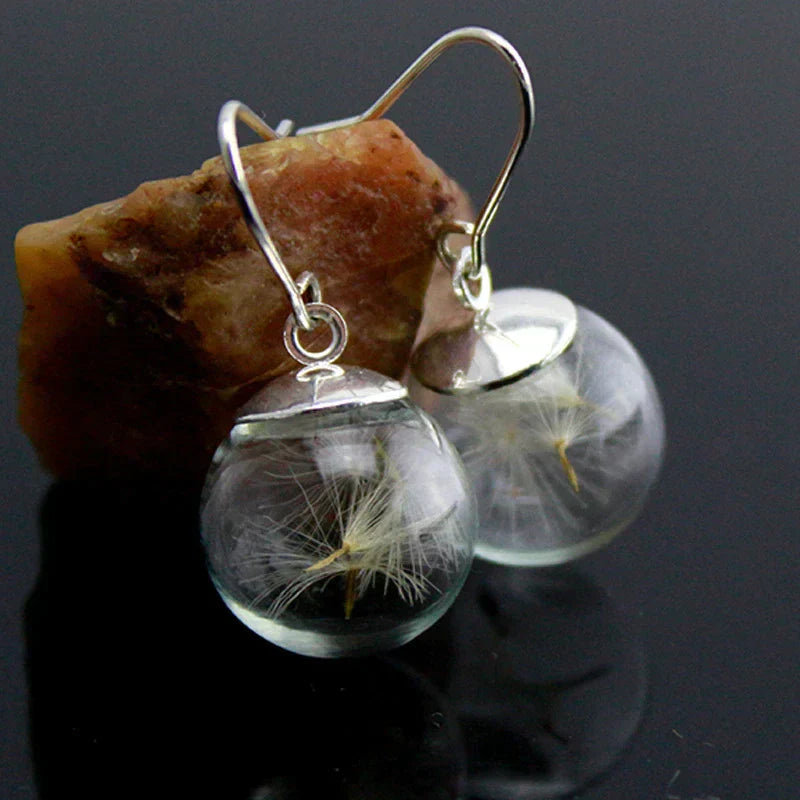 Florence™ | Botanical Glass Sphere Earrings