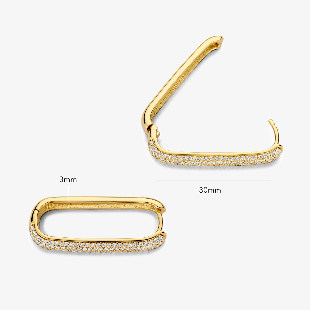 Veyonna™ | Shimmering Gold Hoop Earrings