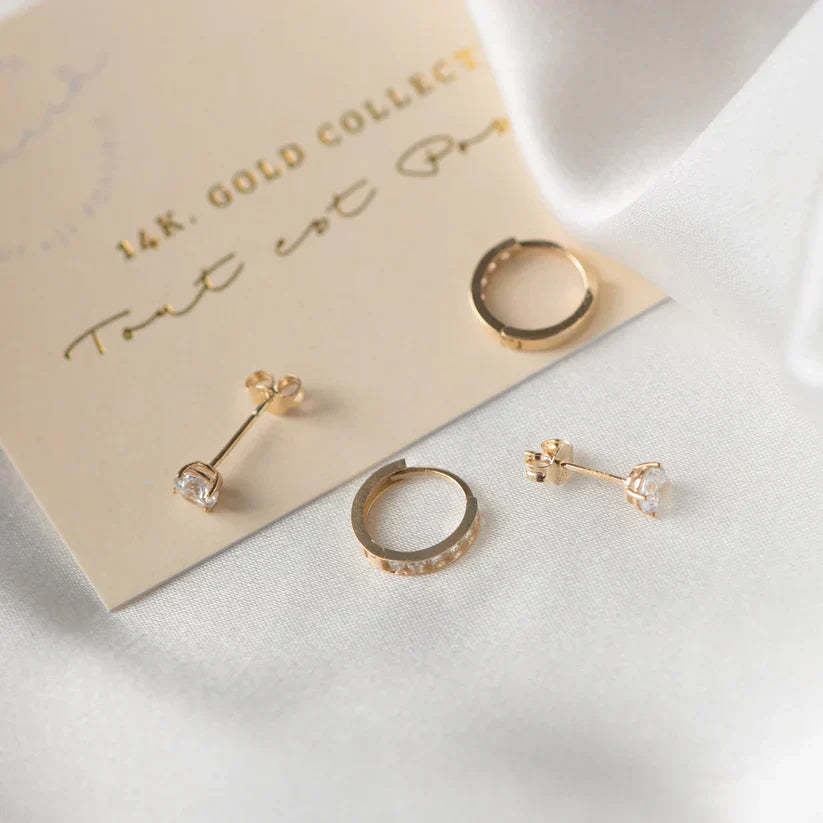 Clarion™ | Gold Shine Earrings Set