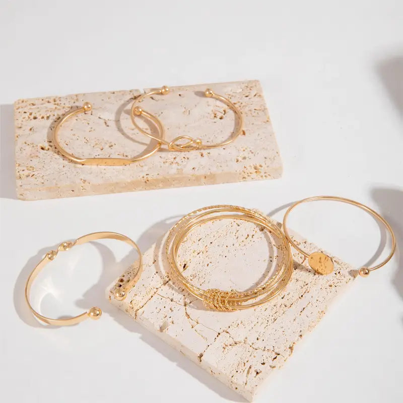 Cadenza™ | Gold Modern Bracelet Set