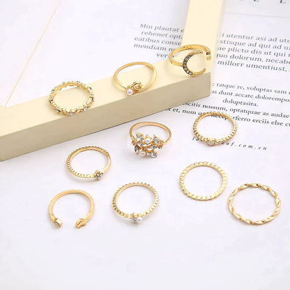 Amara™ | Silver and Gold Ring Set (10 Pairs)