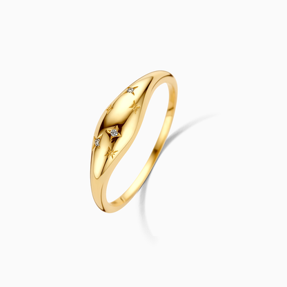 Aurestar™ | Gold Diamond Ring