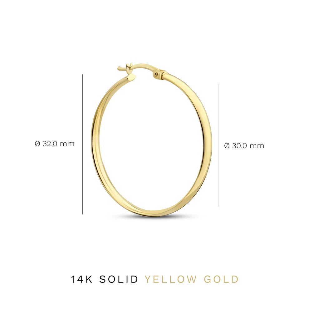 Aureva™ | Gold Classic Hoop Earrings