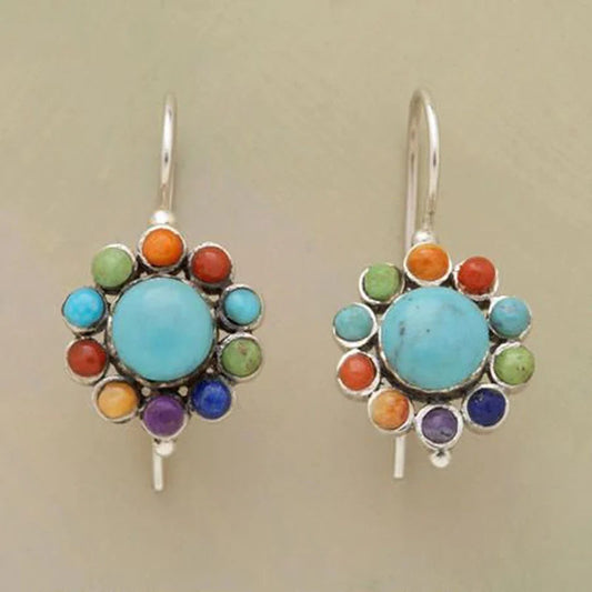 Veyana™ | Boho Rainbow Stone Earrings