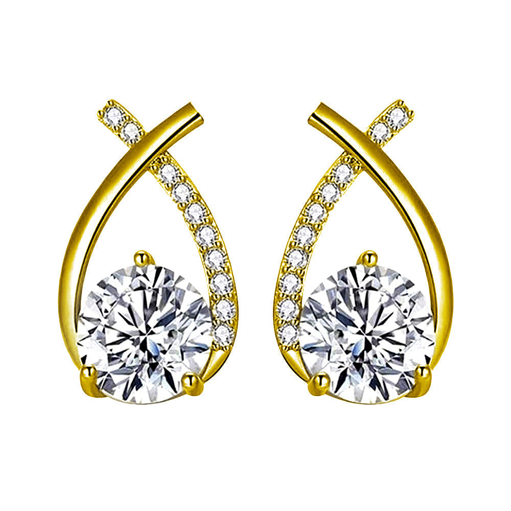 Eloria™ | Gold Crystal Earrings