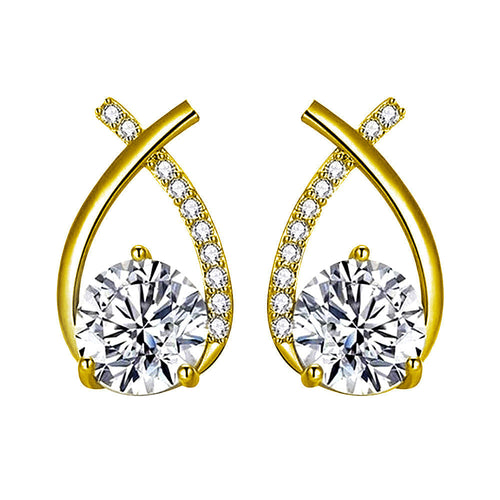 Eloria™ | Gold Crystal Earrings