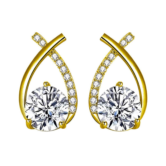 Eloria™ | Gold Crystal Earrings