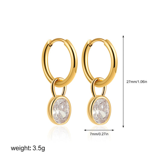 Caelia™ | Gold & Crystal Drop Earrings