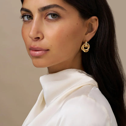 Aurenza™ | Gold Interlock Earrings