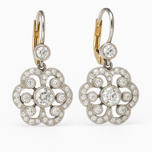 Ismeria™ | Women’s Vintage Patterned Crystal Earrings