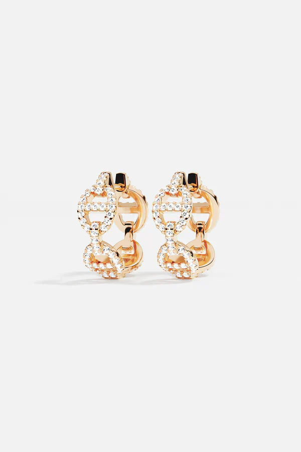Helixia™ | Diamond Spiral Gold Earrings