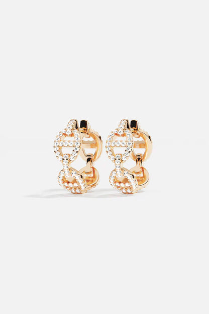 Helixia™ | Diamond Spiral Gold Earrings