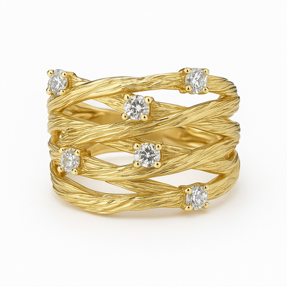 Elowen™ | Gold Vintage Crystal Ring