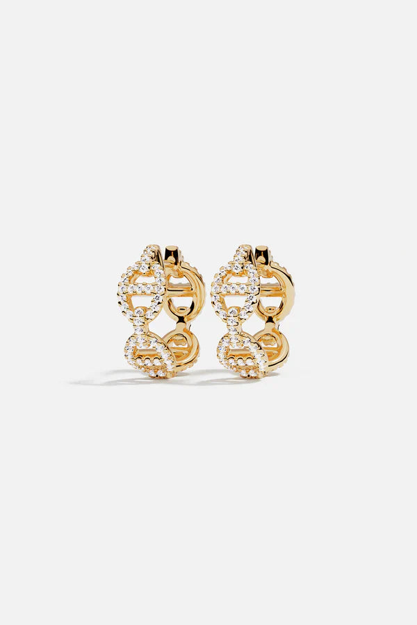 Helixia™ | Diamond Spiral Gold Earrings