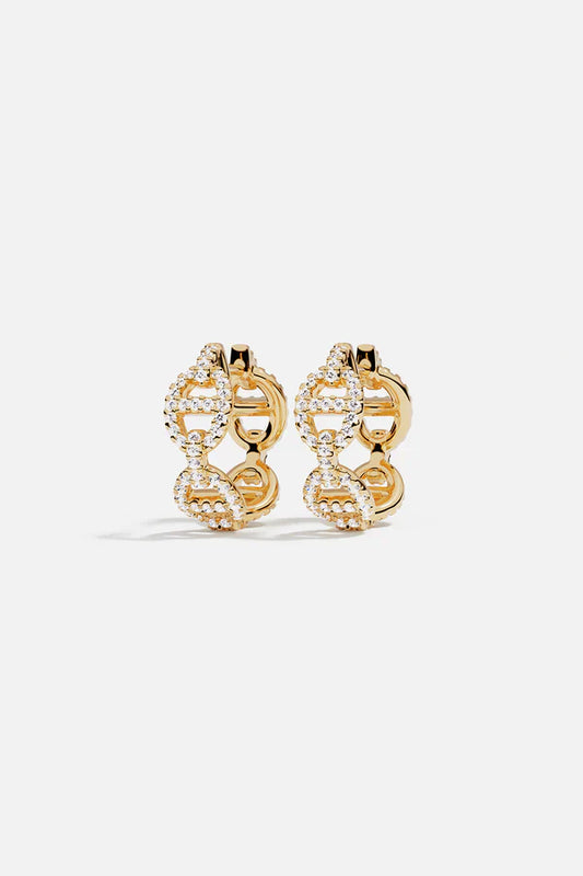 Helixia™ | Diamond Spiral Gold Earrings