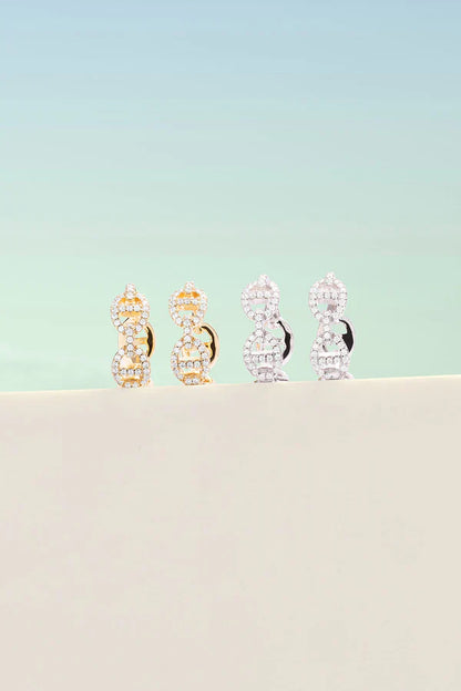 Helixia™ | Diamond Spiral Gold Earrings