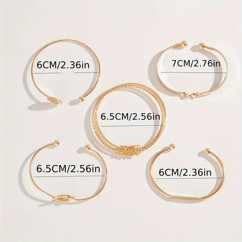 Cadenza™ | Gold Modern Bracelet Set