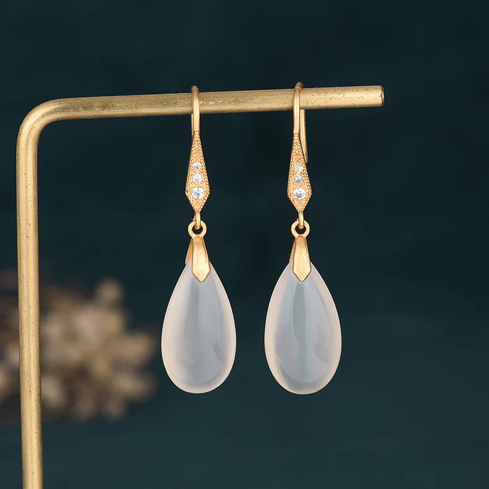 Elaris™ | White Moonstone Earrings