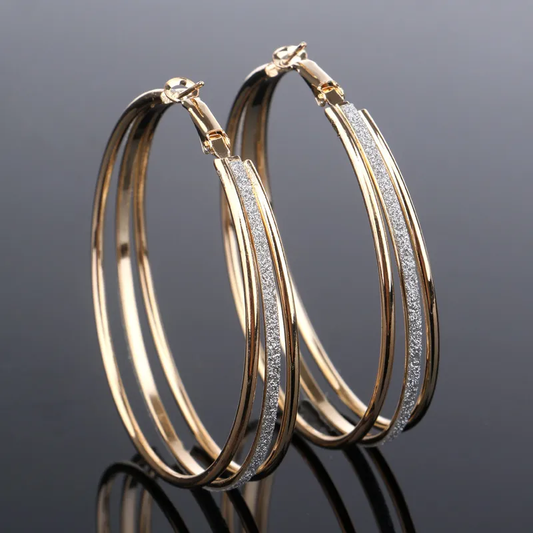 Solira™ | Gold & Silver Shimmer Hoops