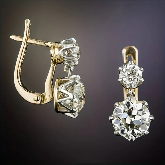 Veyona™ | Glamour Zircon Gold Earrings